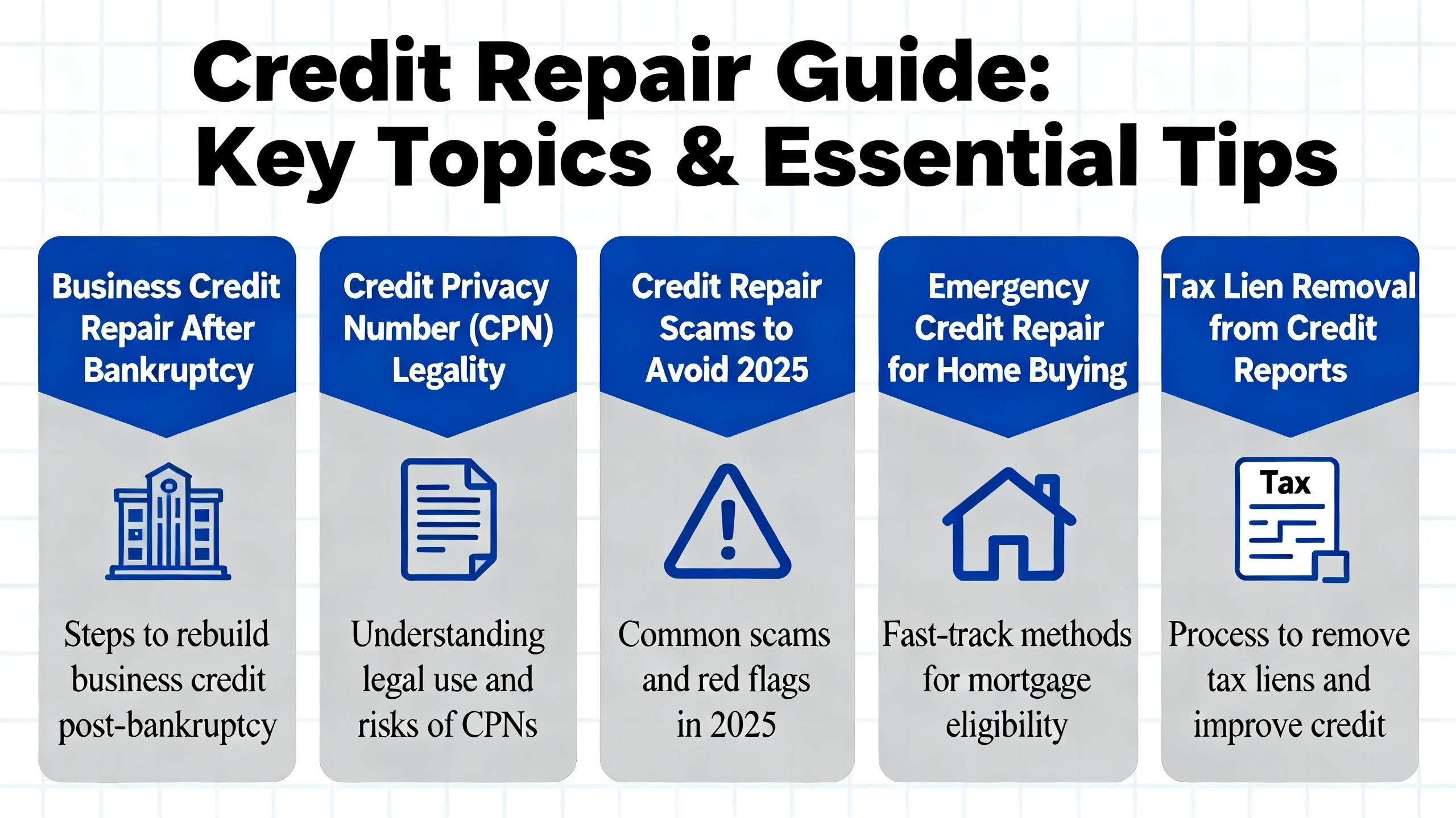 2024 Guide: Business Credit Repair After Bankruptcy, CPN Legality, Scams to Avoid, Emergency Home – Buying Credit Fix & Tax Lien Removal