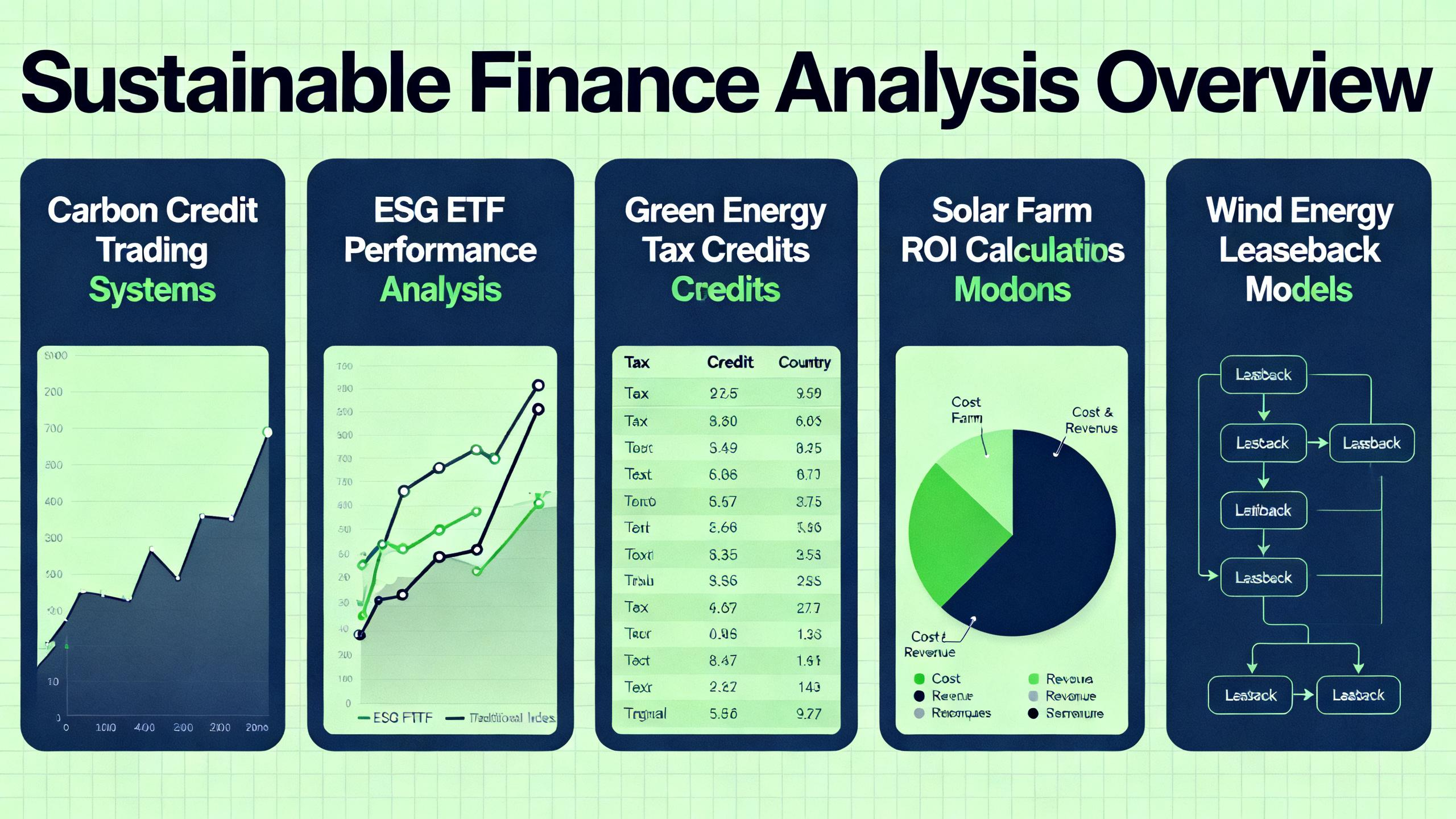 Comprehensive Analysis: ESG ETF Performance, Carbon Credit Trading, Green Energy Tax Credits, Solar Farm ROI, and Wind Energy Leaseback