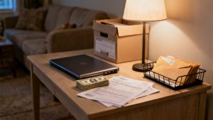 kitchen table setup for HYSA Disclosure