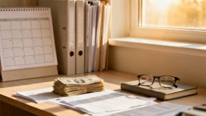 oak desk setup for I Bond Purchase Limits