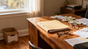 TreasuryDirect account letter on a windowsill ledge