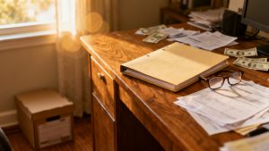Quiet kitchen table for POD beneficiary card