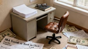 trustee-to-trustee transfer packet on a file-box lid