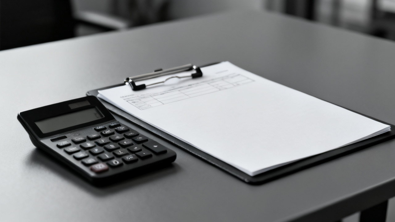Crop of escrow analysis statement on mail stack