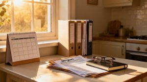 Loan-to-Value Line Underwriting Condition scene at a sideboard