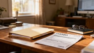 Quiet mail tray for identity-theft document folder